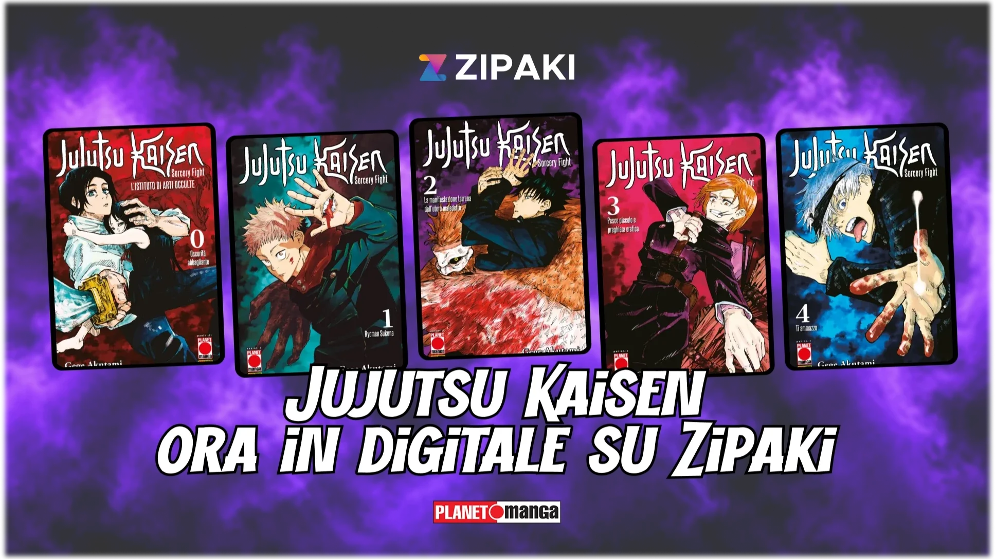 Jujutsu Kaisen in digitale su Zipaki: il manga per la prima volta online